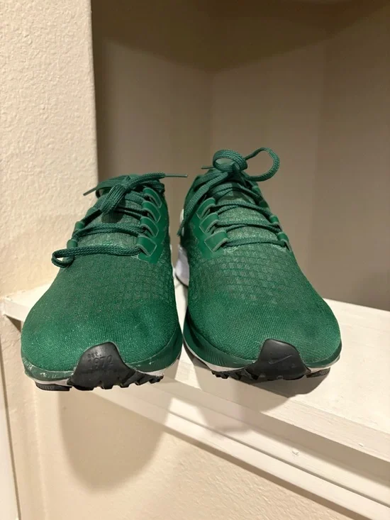 Nike Air Zoom Pegasus 37 Shoes Mens 11.5 Green Mesh Running Athletic Sneakers - Picture 8 of 9